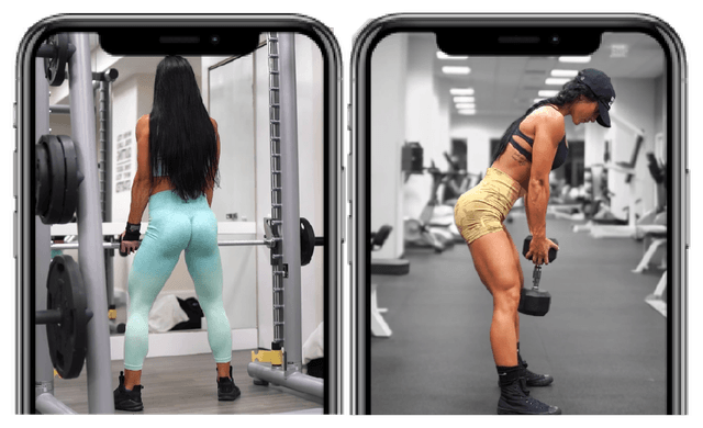 Lower body focused routines in the FitQueen app
