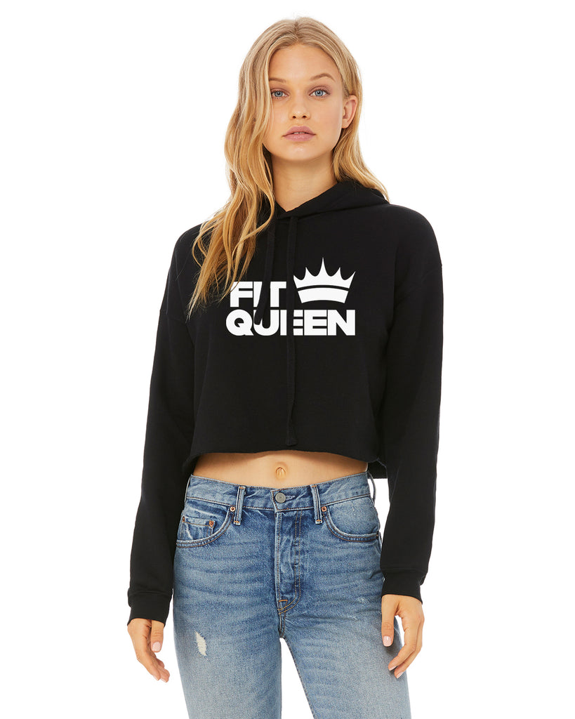 FitQueen Crop Hoodie Sweatshirt