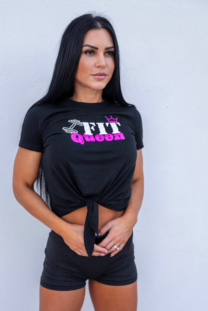 FitQueen New Tie Front T-Shirt